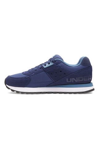 Modri najlonški superge z usnjenimi vstavki Under Armour Essential Runner