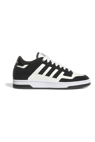 Črno-bele košarkarske čevlje z usnjenimi vstavki Adidas Rapid Court Low