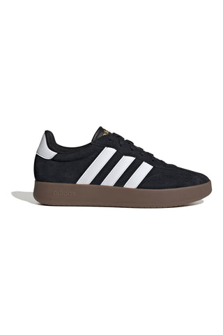 Črni superge z rjavo podplatom in 3 belimi črtami Adidas Barreda
