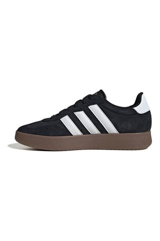 Črni superge z rjavo podplatom in 3 belimi črtami Adidas Barreda