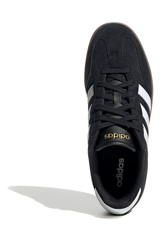 Črni superge z rjavo podplatom in 3 belimi črtami Adidas Barreda