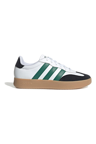 Bele usnjene superge z zelenimi črtami Adidas Barreda