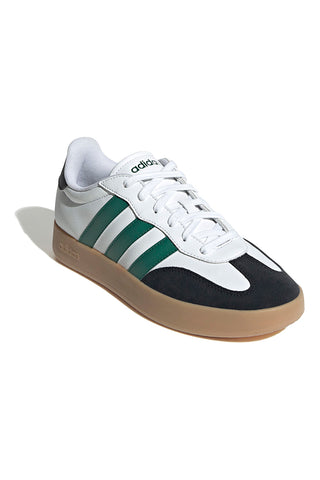 Bele usnjene superge z zelenimi črtami Adidas Barreda
