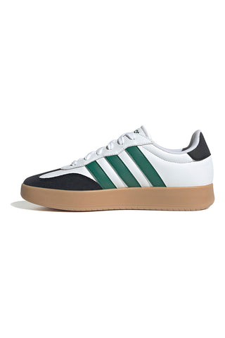 Bele usnjene superge z zelenimi črtami Adidas Barreda