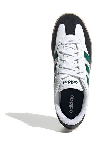 Bele usnjene superge z zelenimi črtami Adidas Barreda