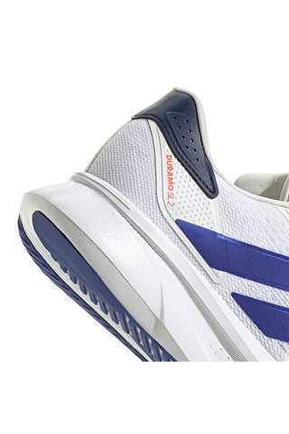 Bele tekaške čevlje z modrimi detajli in blaženjem Lightmotion Adidas Duramo SL2 M