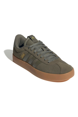 Olive zeleni superge iz semiša z gumijasto podplatom Adidas VL Court 3.0