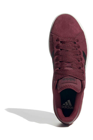 Bordeaux rdeče usnjene superge z črnimi črtami Adidas Grand Court Base 00s