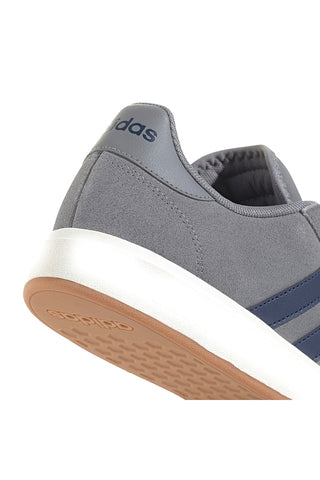 Sivi usnjeni superge z modrimi črtami Adidas Grand Court Base 00s