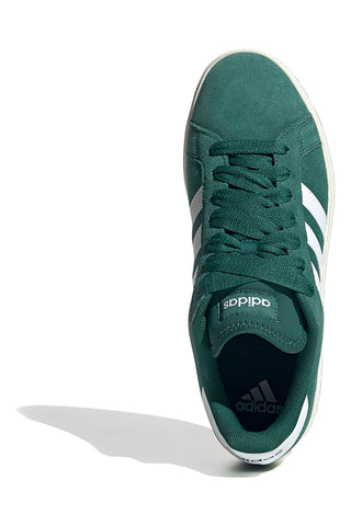 Zeleni usnjeni čevlji z belimi črtami Adidas Grand Court Base 00s