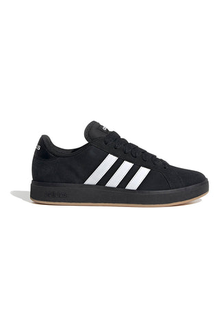 Črni superge z belimi črtami v retro slogu Adidas Grand Court Base 00s
