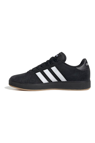 Črni superge z belimi črtami v retro slogu Adidas Grand Court Base 00s