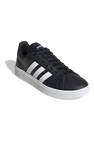 Črni čevlji z belimi črtami Adidas Grand Court Base 2
