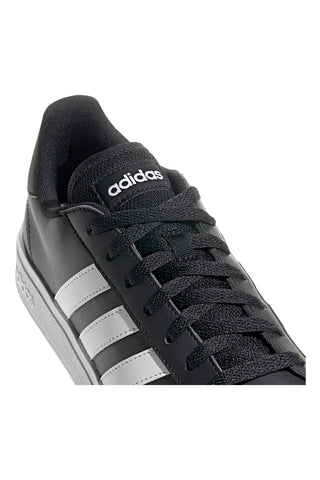 Črni čevlji z belimi črtami Adidas Grand Court Base 2