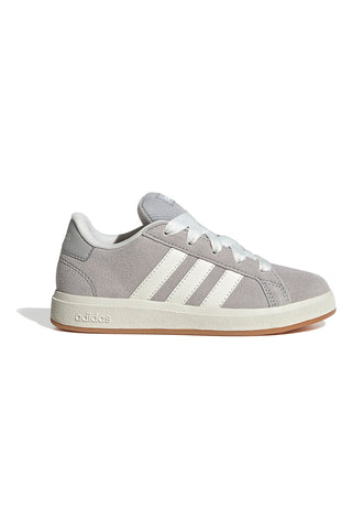 Sive superge iz semiša z belimi črtami Adidas Grand Court 00s K