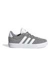 Sive superge iz semiša z 3 belimi črtami Adidas VL Court 3.0 K