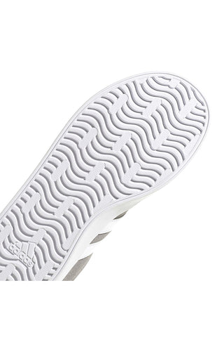 Sive superge iz semiša z 3 belimi črtami Adidas VL Court 3.0 K