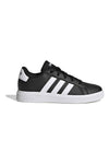 Črni čevlji z belimi črtami iz sintetičnih materialov Adidas Grand Court 2 K
