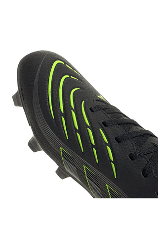Črni nogometni čevlji FG/MG z limetkovimi detajli Adidas Predator Club