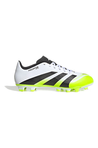 Bele nogometne čevlje z rumenimi fluorescentnimi detajli Adidas Predator Club FG/MG