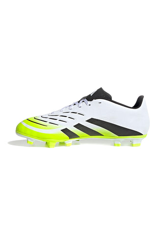 Bele nogometne čevlje z rumenimi fluorescentnimi detajli Adidas Predator Club FG/MG