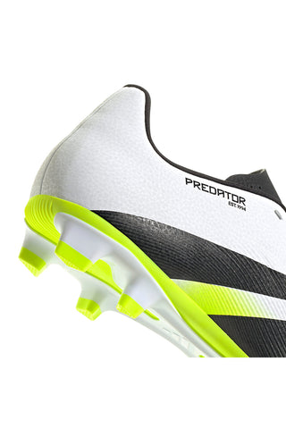 Bele nogometne čevlje z rumenimi fluorescentnimi detajli Adidas Predator Club FG/MG