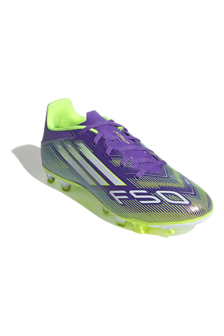 Vijolične in rumene nogometne čevlje z žebljički Adidas F50 Club FG/MG