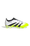 Bele nogometne čevlje z rumenimi fluorescentnimi detajli Adidas Predator Club FG/MG J