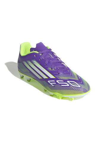 Vijolični nogometni čevlji FG/MG z lahkim zgornjim delom Adidas F50 CLUB FG/MG J