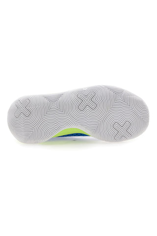 Modri in limetno zeleni dihalni košarkarski čevlji Under Armour UA GS JET '23