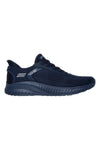 Športne mornarske superge s spominsko peno in drsnimi vložki Skechers BOBS Squad Chaos Solid Step