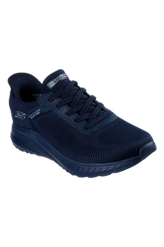 Športne mornarske superge s spominsko peno in drsnimi vložki Skechers BOBS Squad Chaos Solid Step