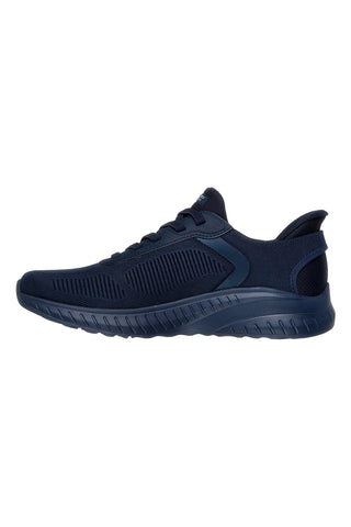 Športne mornarske superge s spominsko peno in drsnimi vložki Skechers BOBS Squad Chaos Solid Step
