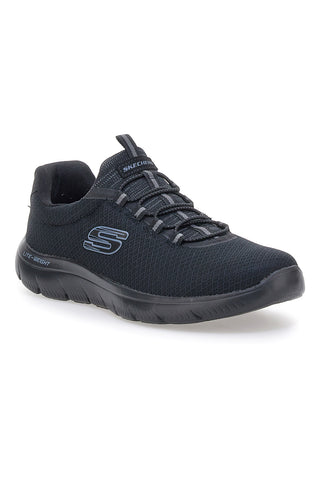 Črni slip-on čevlji iz mrežastega materiala z Memory Foam Skechers Summits