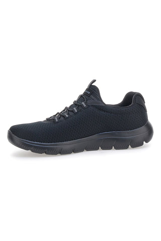 Črni slip-on čevlji iz mrežastega materiala z Memory Foam Skechers Summits
