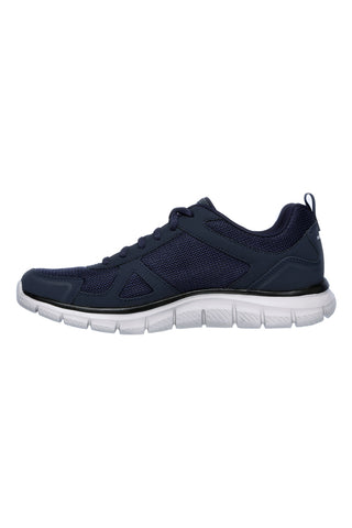Modri čevlji iz usnja in mrežastega materiala z Memory Foam Skechers Track Scloric