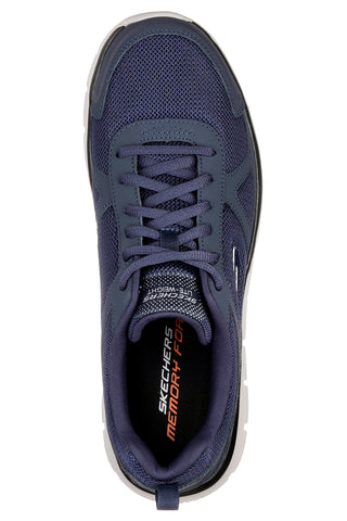 Modri čevlji iz usnja in mrežastega materiala z Memory Foam Skechers Track Scloric