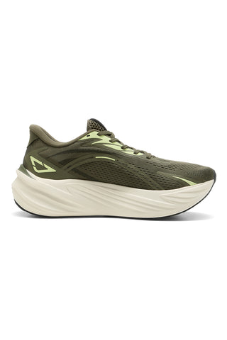 Olive zelene tekaške čevlje iz mrežastega materiala z blaženjem Profoam Puma Maxima Pro