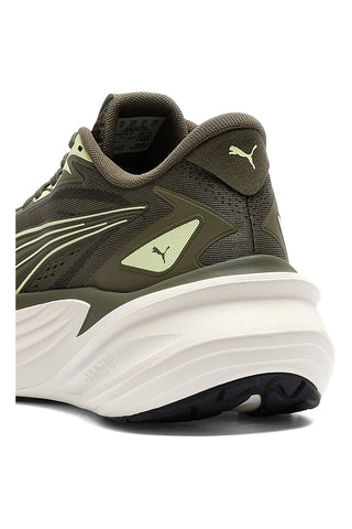 Olive zelene tekaške čevlje iz mrežastega materiala z blaženjem Profoam Puma Maxima Pro
