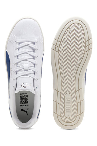Bele superge z modrimi detajli in podplatom SoftFoam+ Puma Court Classico