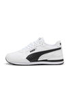 Beli usnjeni športni copati s črnimi podrobnostmi Puma ST Runner v4 L
