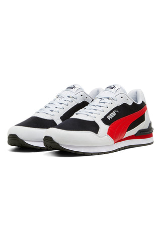 Bele, črne in rdeče mrežaste superge z vložkom SoftFoam+ Puma ST Runner v4 Mesh