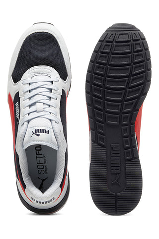 Bele, črne in rdeče mrežaste superge z vložkom SoftFoam+ Puma ST Runner v4 Mesh