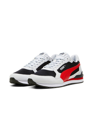 Bele, črne in rdeče mrežaste superge z vložkom SoftFoam+ Puma ST Runner v4 Mesh