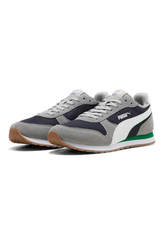 Sive in temno modre mrežaste superge z usnjenimi detajli Puma ST Miler