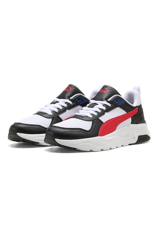 Puma Trinity 2 LT črno-rdeče-bele mrežaste športne copate