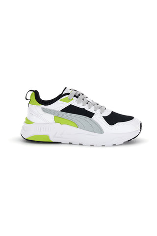 Bele, sive in črne mrežaste športne copate Puma Trinity 2 LT Jr.