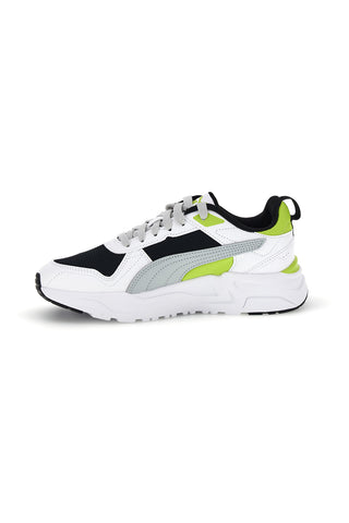 Bele, sive in črne mrežaste športne copate Puma Trinity 2 LT Jr.