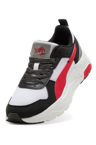 Črno-rdeče bele mrežaste superge Puma Trinity 2 LT Mid 90s Jr.