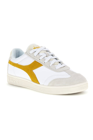 Bele superge z rumenim vložkom Diadora Kick Sl